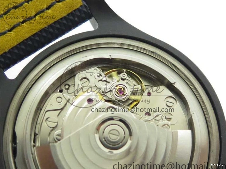 MIROTIME 0304 Reliable Pilot Chrono Blue Angels Black Ceramic ZF Best Edition on Blue Leather Strap A 7088